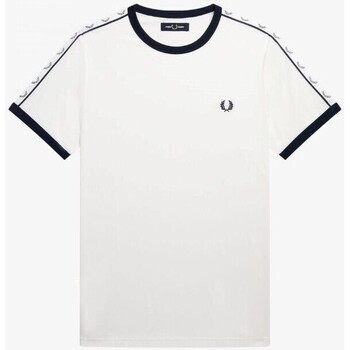 Textiel Heren T-shirts korte mouwen Fred Perry M4620 Wit