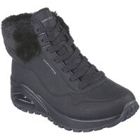 Schoenen Dames Enkellaarzen Skechers Uno rugged fall air Zwart