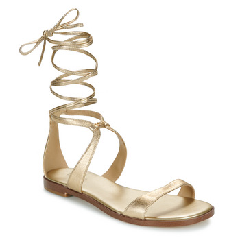 Schoenen Dames Sandalen / Open schoenen MICHAEL Michael Kors AMARA FLAT SANDAL Goud