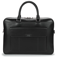 Tassen Heren Aktentassen / Zakentassen Tommy Hilfiger TH SPW LEATHER COMPUTER BAG Zwart