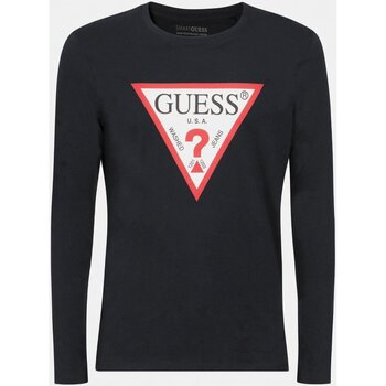 Textiel Heren T-shirts met lange mouwen Guess M2YI31 I3Z14 Zwart