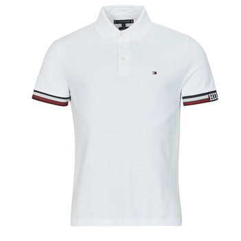 Textiel Heren Polo's korte mouwen Tommy Hilfiger MONOTYPE FLAG CUFF SLIM FIT POLO Wit