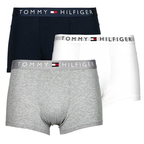 Ondergoed Heren Boxershorts Tommy Hilfiger 3P TRUNK WB X3 Grijs / Wit / Marine