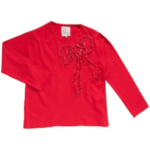 Textiel Meisjes T-shirts met lange mouwen Miss Girly T-shirt manches longues fille FANION Rood