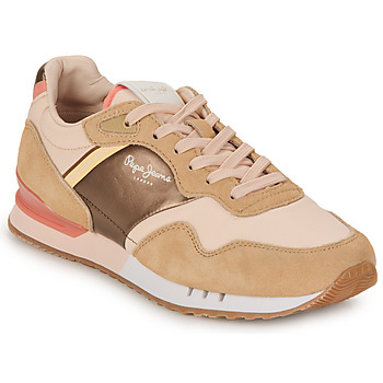 Schoenen Dames Lage sneakers Pepe jeans LONDON GLAM W Beige / Brons