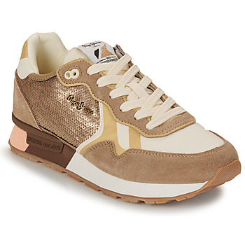 Schoenen Dames Lage sneakers Pepe jeans BRIT SEQUINS W Brown / Paillet