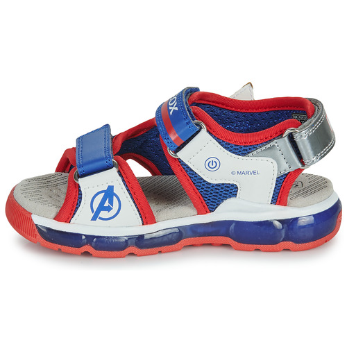 Geox J SANDAL ANDROID BOY Blauw / Rood / Wit