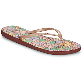 Schoenen Dames Slippers Roxy BERMUDA PRINT Roze / Multicolour