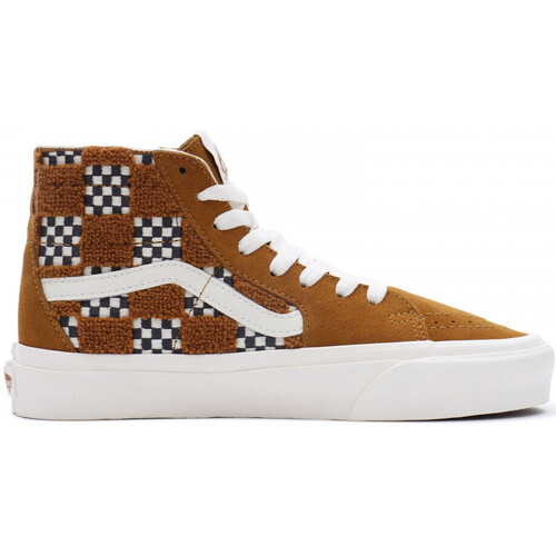 Schoenen Dames Skateschoenen Vans Sk8-hi tapered tufted check Brown