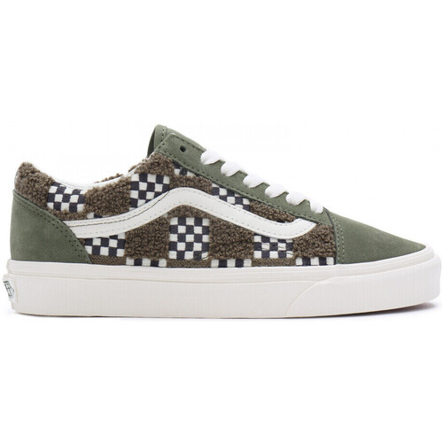 Schoenen Dames Skateschoenen Vans Old skool tufted check Groen