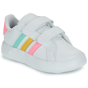 Schoenen Meisjes Lage sneakers Adidas Sportswear GRAND COURT 2.0 CF I Wit / Multicolour