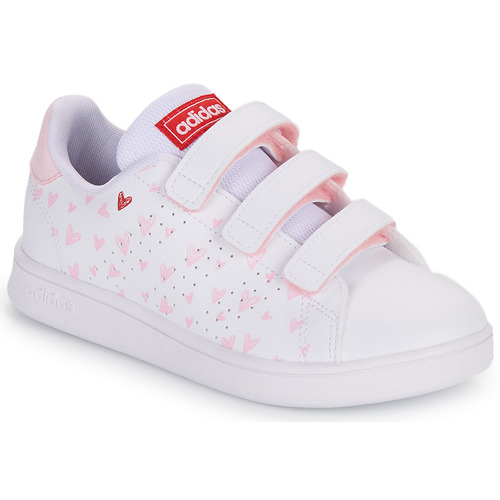 Schoenen Meisjes Lage sneakers Adidas Sportswear ADVANTAGE CF C Wit / Roze