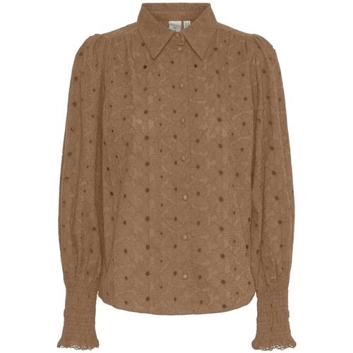 Textiel Dames Tops / Blousjes Y.a.s YAS Shirt Surio L/S - Toasted Coconut Brown