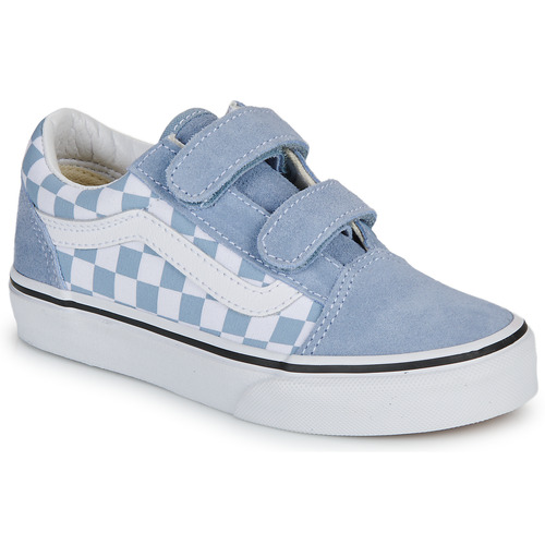 Schoenen Kinderen Lage sneakers Vans UY Old Skool V COLOR THEORY CHECKERBOARD DUSTY BLUE Blauw