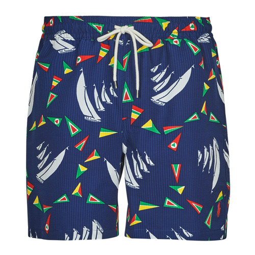 Textiel Heren Zwembroeken/ Zwemshorts Polo Ralph Lauren MAILLOT DE BAIN A RAYURES EN SEERSUCKER Multicolour