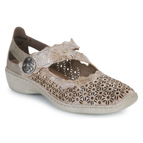 Schoenen Dames Ballerina's Rieker  Grijs