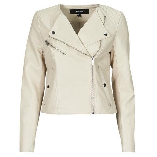 Textiel Dames Leren jas / kunstleren jas Vero Moda VMRILEY Beige