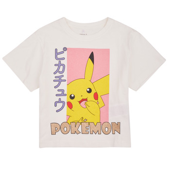 Textiel Meisjes T-shirts korte mouwen Name it NKFNABINA POKEMON SS LOOSE TOP BFU Wit