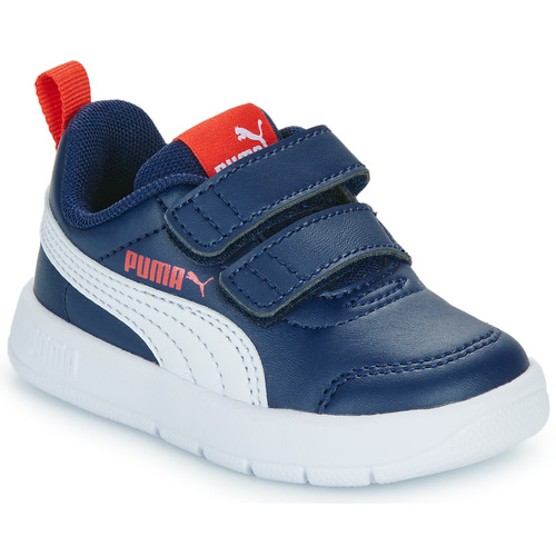 Schoenen Jongens Lage sneakers Puma Courtflex V3 V Inf Marine / Wit / Rood