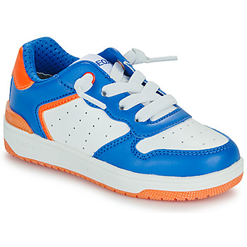 Schoenen Jongens Lage sneakers Geox J WASHIBA BOY Wit / Blauw / Orange