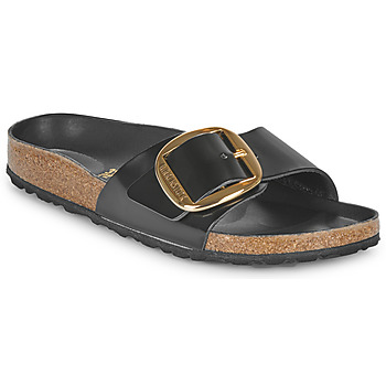 Schoenen Dames Leren slippers Birkenstock Madrid BB LENA High Shine Black HEX Zwart