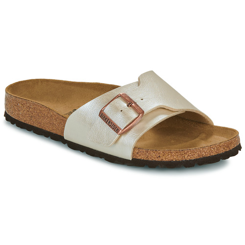 Schoenen Dames Leren slippers Birkenstock Catalina BF Graceful Pearl White Beige