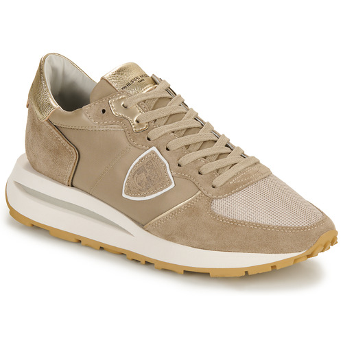 Schoenen Dames Lage sneakers Philippe Model TROPEZ HAUTE LOW WOMAN Beige / Goud