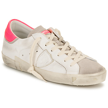 Schoenen Dames Lage sneakers Philippe Model PRSX LOW WOMAN Wit / Roze