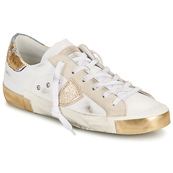 Schoenen Dames Lage sneakers Philippe Model PRSX LOW WOMAN Wit / Denim