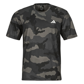 Textiel Heren T-shirts korte mouwen adidas Performance Train Essentials Camo Allover Print T-Shirt Zwart