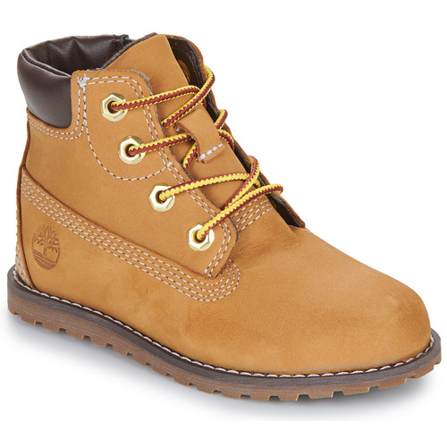 Schoenen Kinderen Laarzen Timberland POKEY PINE MID LACE UP WITH ZIP Brown