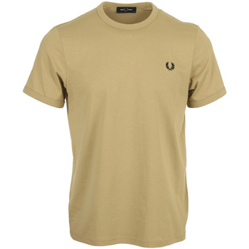 Textiel Heren T-shirts korte mouwen Fred Perry Ringer Brown