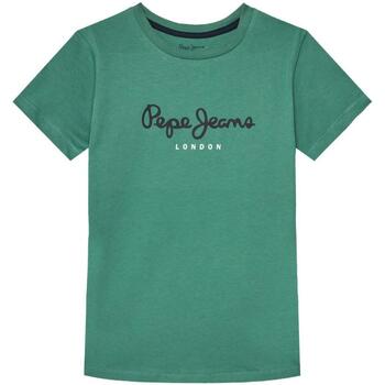 Textiel Jongens T-shirts korte mouwen Pepe jeans  Groen