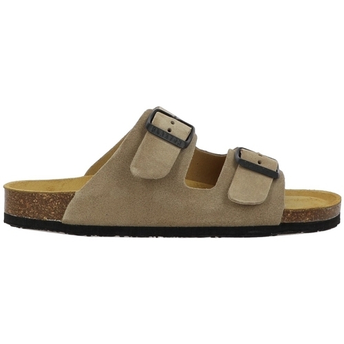 Schoenen Dames Leren slippers Plakton BETA Brown