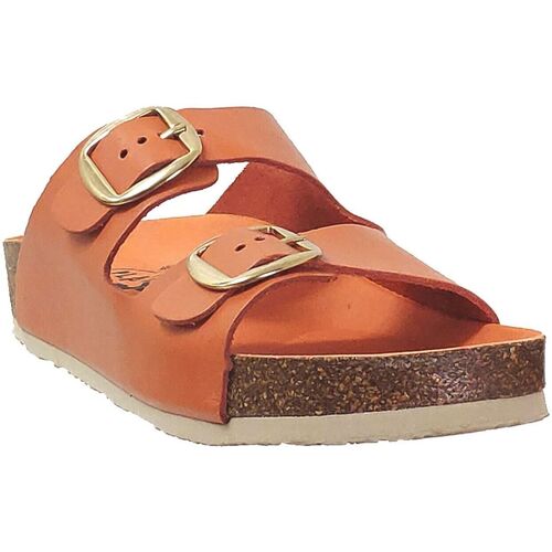 Schoenen Dames Leren slippers Plakton Cp beta mic square Orange