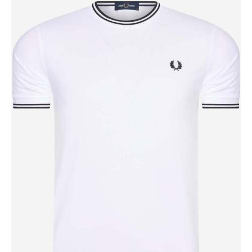 Textiel Heren T-shirts & Polo’s Fred Perry Twin tipped t-shirt Wit