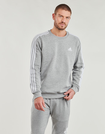 Textiel Heren Sweaters / Sweatshirts Adidas Sportswear Essentials Fleece 3-Stripes Sweatshirt Grijs