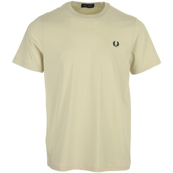 Textiel Heren T-shirts korte mouwen Fred Perry Crew Neck T-Shirt Beige