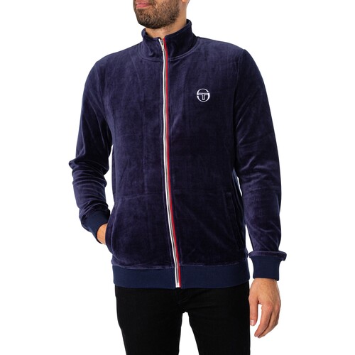 Textiel Heren Trainings jassen Sergio Tacchini Eddie velours trainingsjack Blauw