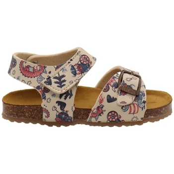 Schoenen Kinderen Sandalen / Open schoenen Plakton Punky Baby Sandals - Beige Multicolour