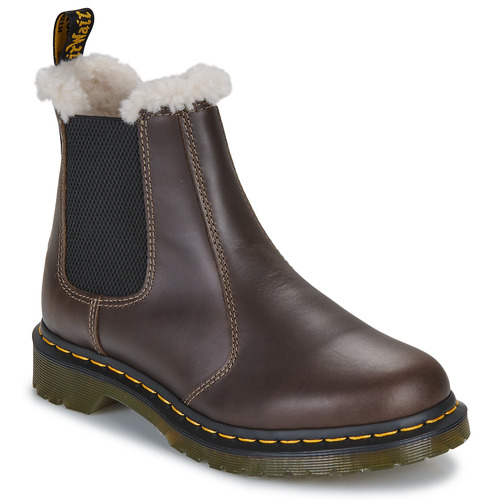 Schoenen Dames Laarzen Dr. Martens 2976 Leonore Dark Khaki Orleans Brown