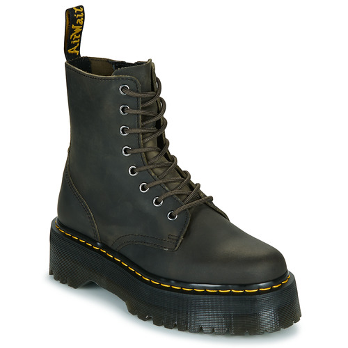 Schoenen Dames Laarzen Dr. Martens Jadon Charcoal Grey Burnished Waxy Pull Up Brown