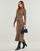 Textiel Dames Lange jurken Karl Lagerfeld LSLV BUCKLE BELT KNIT DRESS  camel