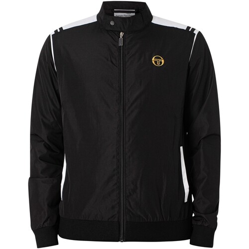 Textiel Heren Trainings jassen Sergio Tacchini Flaine gevoerd trainingsjack Zwart