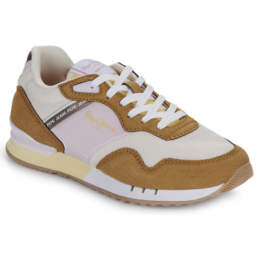 Schoenen Meisjes Lage sneakers Pepe jeans LONDON GLAM G  camel / Roze