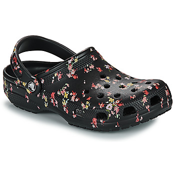 Schoenen Dames Klompen Crocs Classic Ditsy Floral Clog Zwart / Multicolour