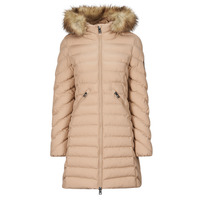 Textiel Dames Dons gevoerde jassen Superdry FUJI HOODED MID FAUSSE FOURRURE Beige