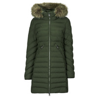 Textiel Dames Dons gevoerde jassen Superdry FUJI HOODED MID FAUSSE FOURRURE Kaki