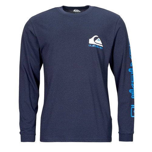 Textiel Heren T-shirts met lange mouwen Quiksilver COMP LOGO LS Marine