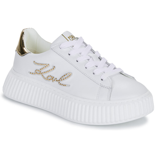 Schoenen Meisjes Lage sneakers Karl Lagerfeld Z30310/10P Wit / Goud